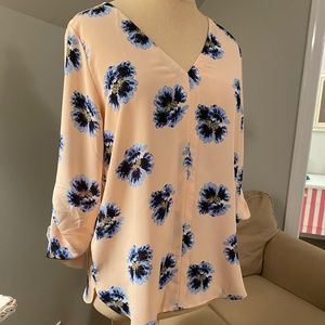 LOFT Floral Blouse/Tunic (S)